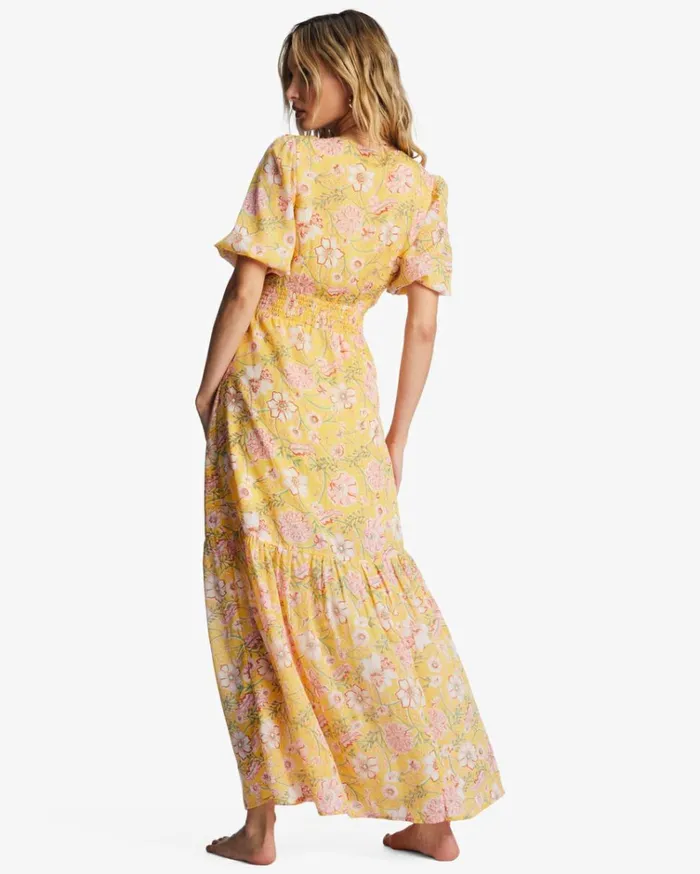 Spellbound Maxi Dress Golden Peach Women Billabong Maxi Dresses