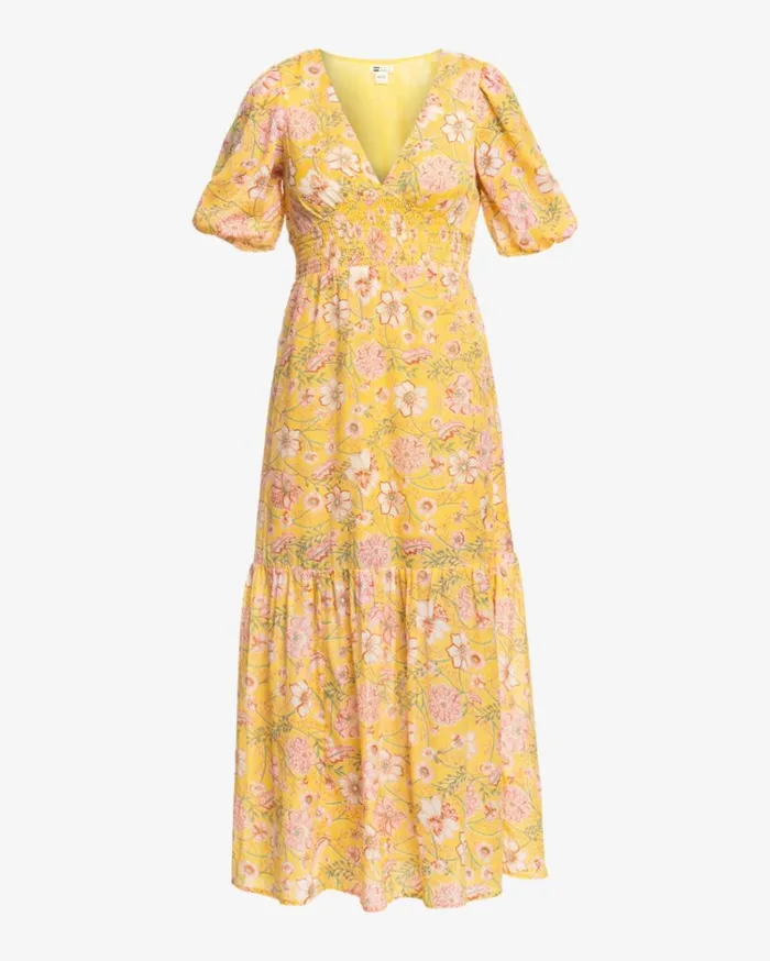 Spellbound Maxi Dress Golden Peach Women Billabong Maxi Dresses