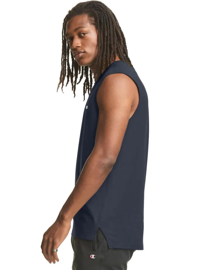 Sport Muscle Tank Reflective C Logo Navy Men Champion TShirts and Tops