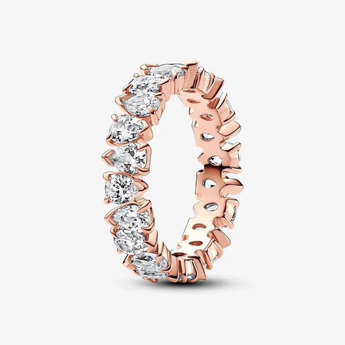 Stackable Rings Women Pandora Alternating Sparkling Band Ring