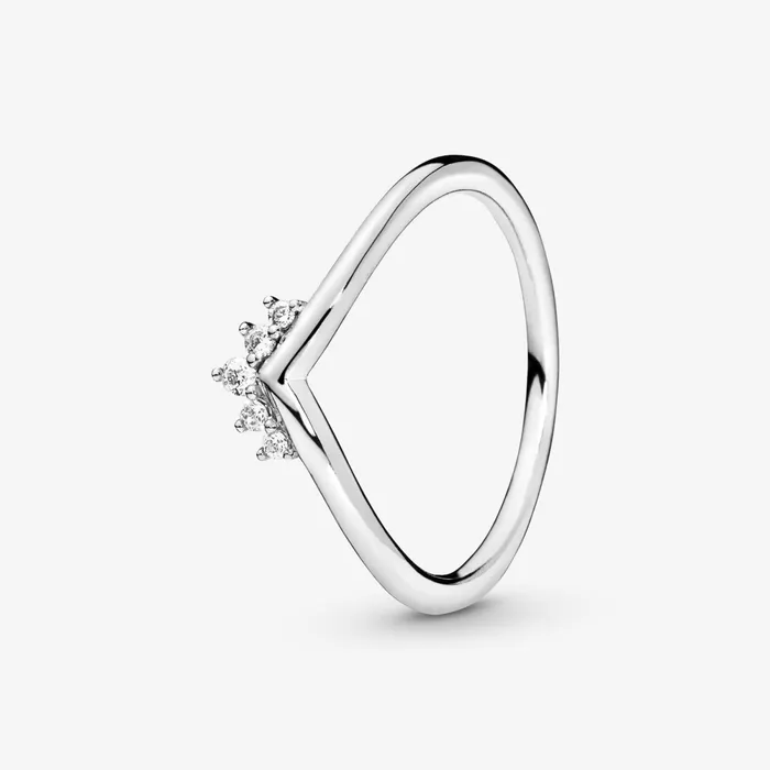 Stackable Rings Women Pandora Tiara Wishbone Ring Sterling Silver