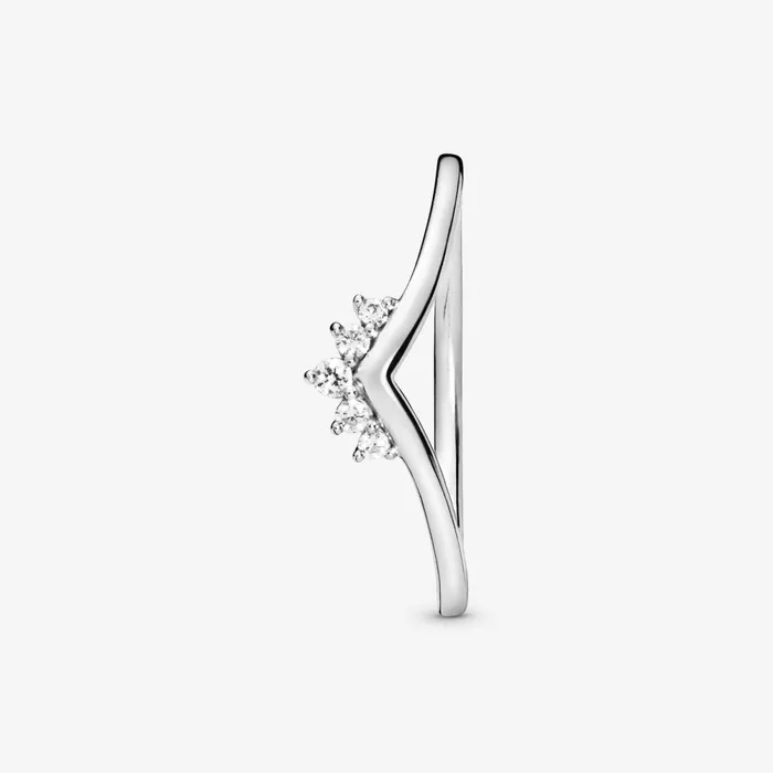Stackable Rings Women Pandora Tiara Wishbone Ring Sterling Silver
