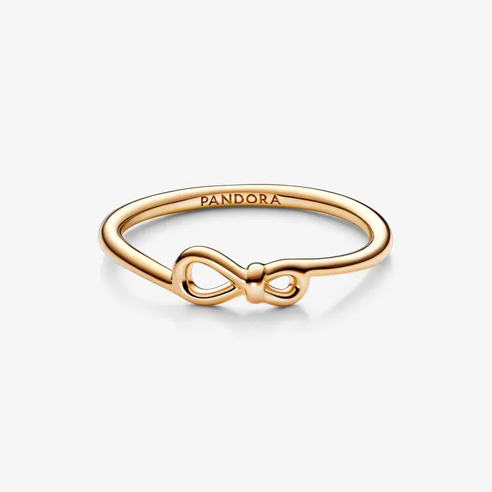 Statement Rings Women Pandora Infinity Knot Ring Gold Plated