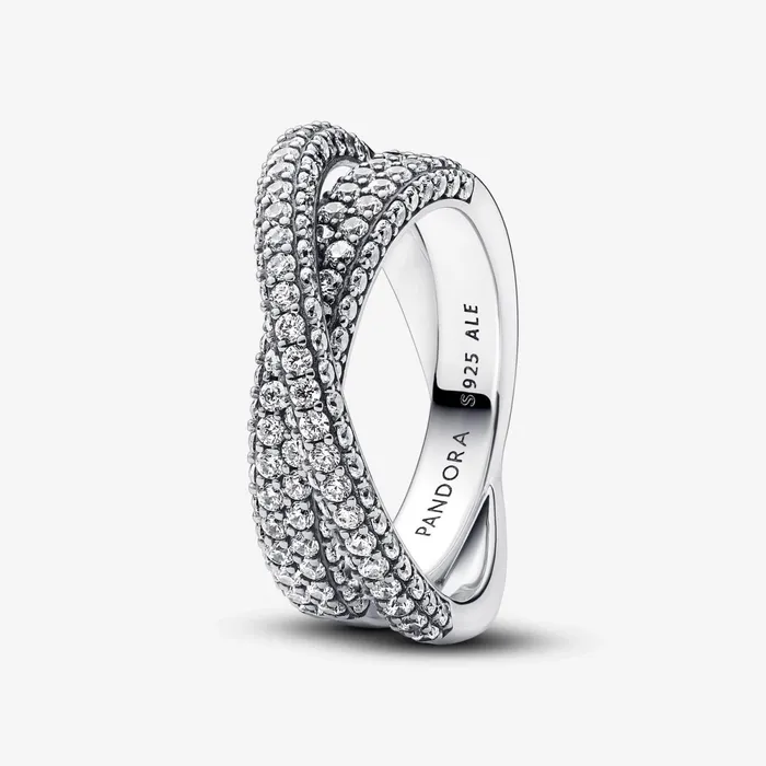 Statement Rings Women Pandora Online Timeless Pav Crossover Dual Band Ring