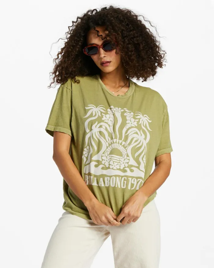 Stay Wavy TShirt Avocado Women Billabong Graphic Tees and Tanks