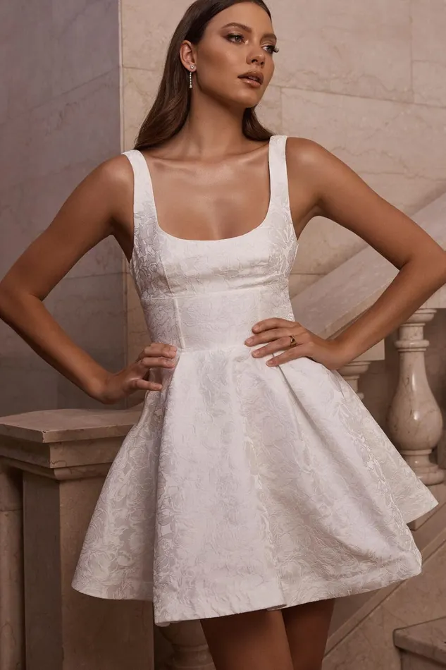 Stephane Mini Dress 8211 Corset Scoop Neck Fit And Flare Dress In Ivory Women Showpo Curve Clothes Stephane Mini Dress 8211 Corset Scoop Neck Fit And Flare Dress In Ivory Women Showpo Curve Clothes