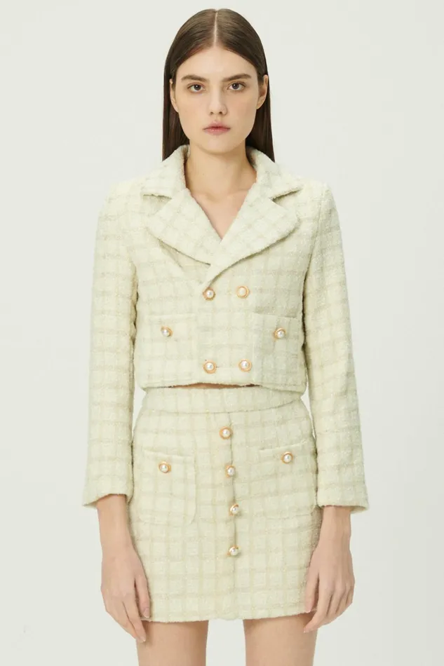 Storets Ale Tweed Blazer And Skirt Women Blazer Storets Ale Tweed Blazer And Skirt Women Blazer