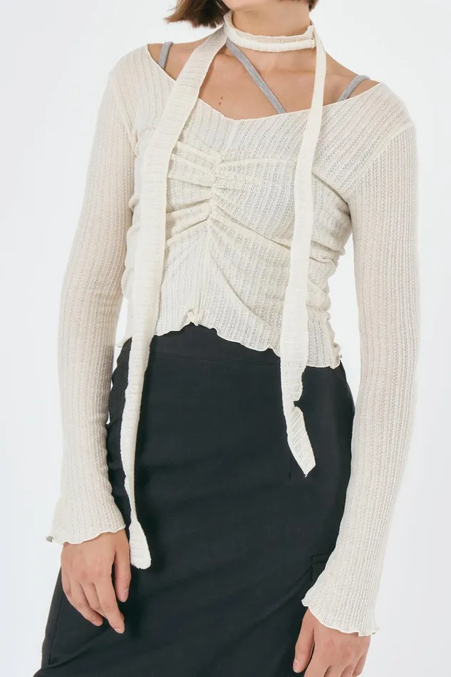 Storets Alora Pointelle Top Women Tops
