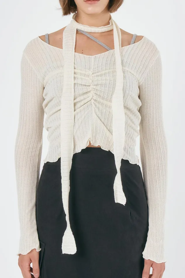 Storets Alora Pointelle Top Women Tops