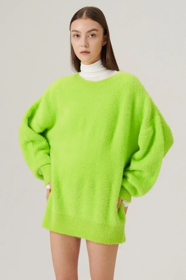 Storets Andy Fuzzy SweaterDress Women Sweaters and Knitwears