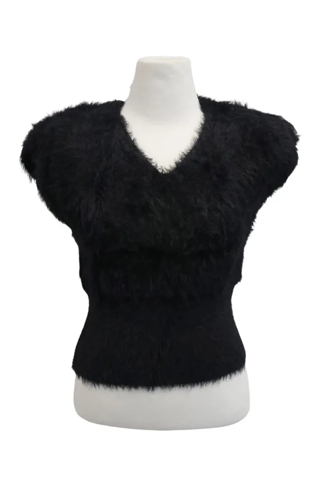 Storets Annabel Sleeveless Fuzzy Top Women Tops