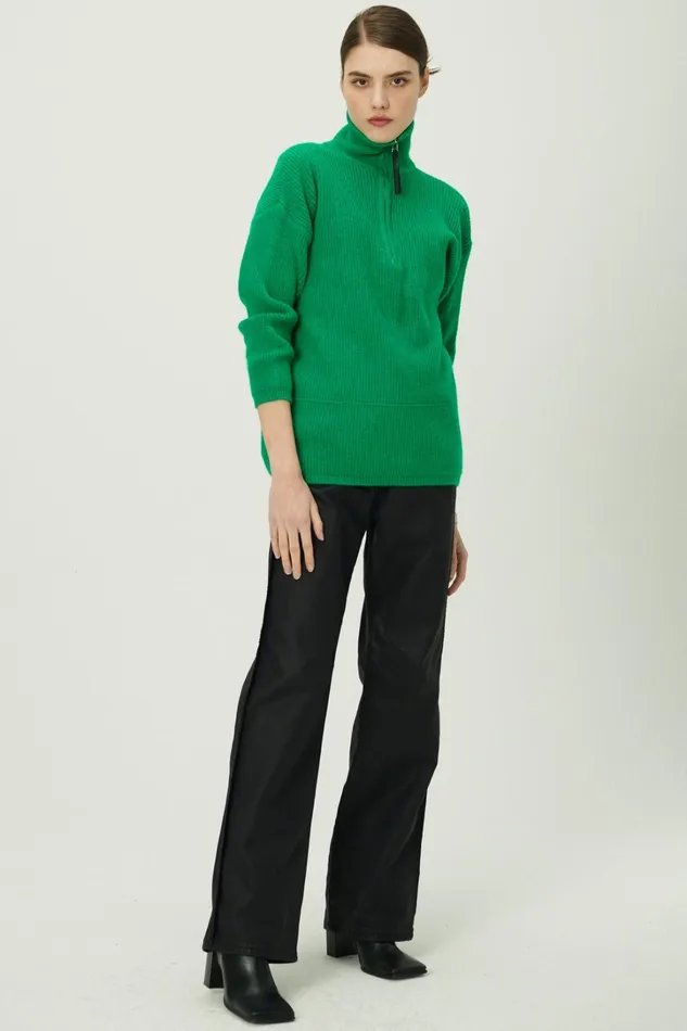 Storets Aurora Half Zip SweaterMini Dress Women Sweaters and Knitwears