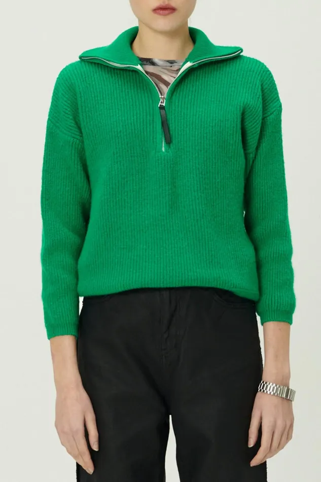 Storets Aurora Half Zip SweaterMini Dress Women Sweaters and Knitwears