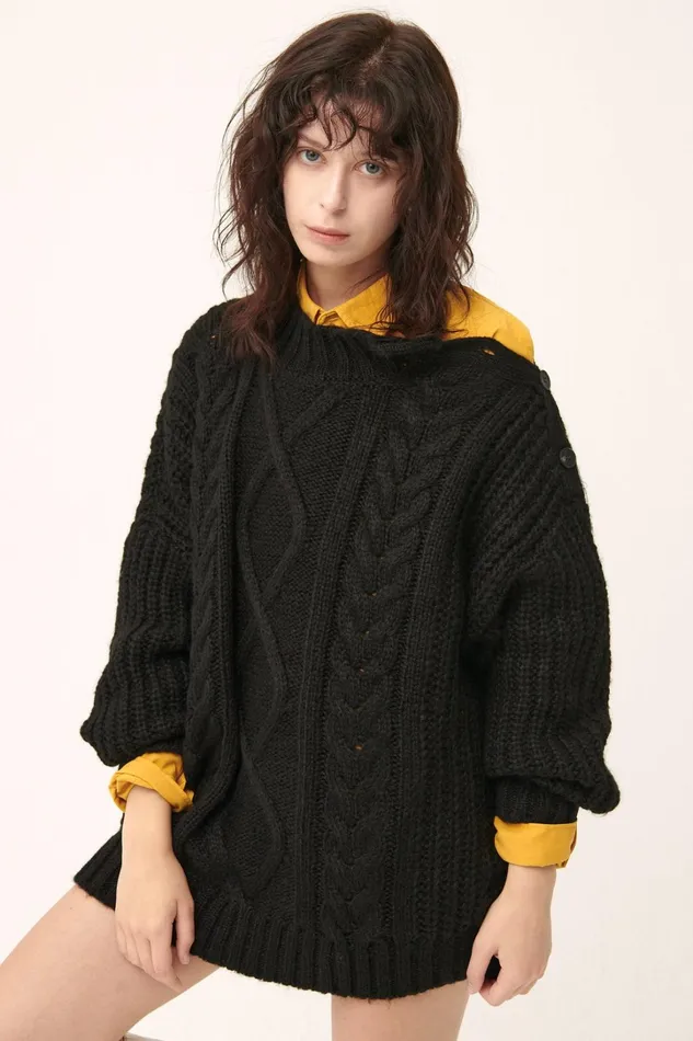 Storets Avery Cable SweaterDress Women Sweaters and Knitwears Storets Avery Cable SweaterDress Women Sweaters and Knitwears
