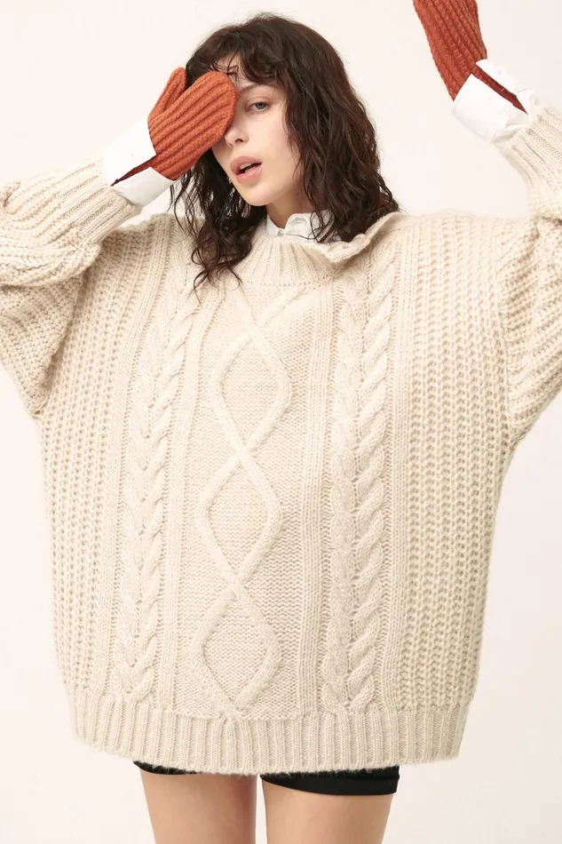 Storets Avery Cable SweaterDress Women Sweaters and Knitwears Storets Avery Cable SweaterDress Women Sweaters and Knitwears