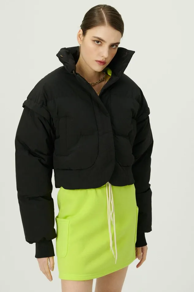 Storets Cynlee Twoway Puffer Crop Jacket Women Jackets and Coats