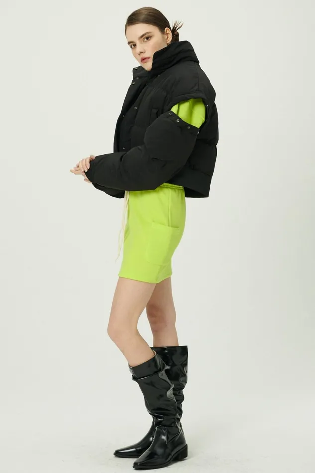 Storets Cynlee Twoway Puffer Crop Jacket Women Jackets and Coats Storets Cynlee Twoway Puffer Crop Jacket Women Jackets and Coats