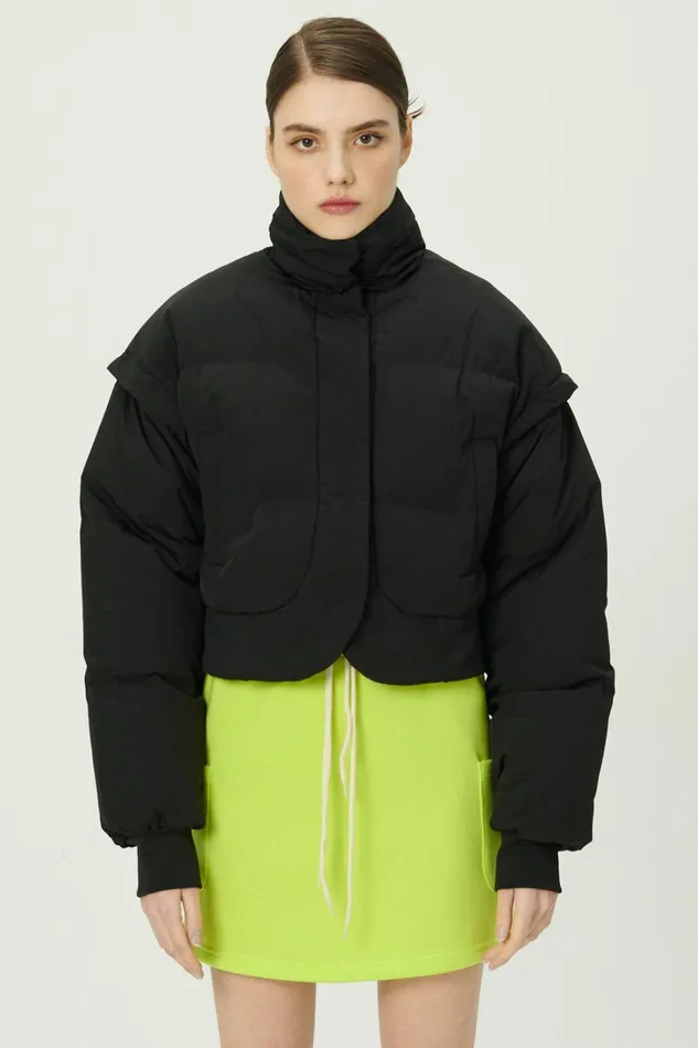 Storets Cynlee Twoway Puffer Crop Jacket Women Jackets and Coats Storets Cynlee Twoway Puffer Crop Jacket Women Jackets and Coats