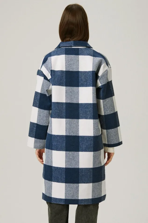 Storets Dolly Double Breasted Coat In Plaid Women Jackets and Coats