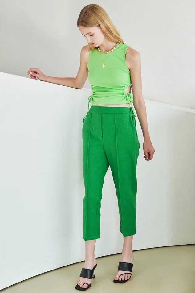 Storets Elinor Linen StraightLeg Pants Women Trousers