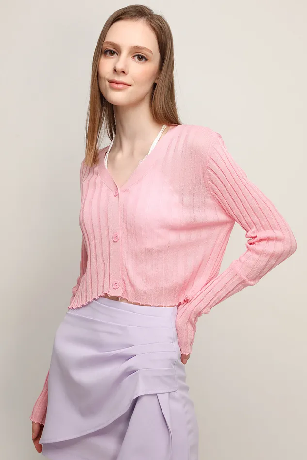Storets Ellie Seethru Cropped Cardigan Women Cardigan