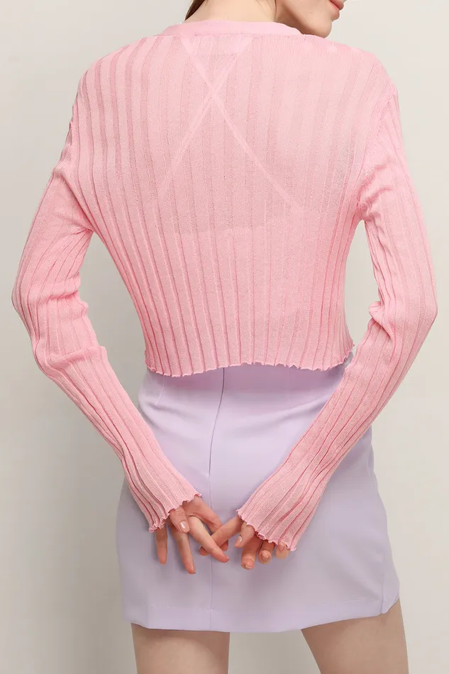 Storets Ellie Seethru Cropped Cardigan Women Cardigan