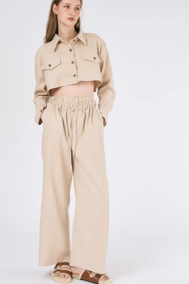 Storets Emery Cord Cropped JacketShirt Women Jackets and Coats Storets Emery Cord Cropped JacketShirt Women Jackets and Coats