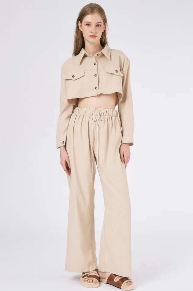 Storets Emery Cord Cropped JacketShirt Women Jackets and Coats Storets Emery Cord Cropped JacketShirt Women Jackets and Coats