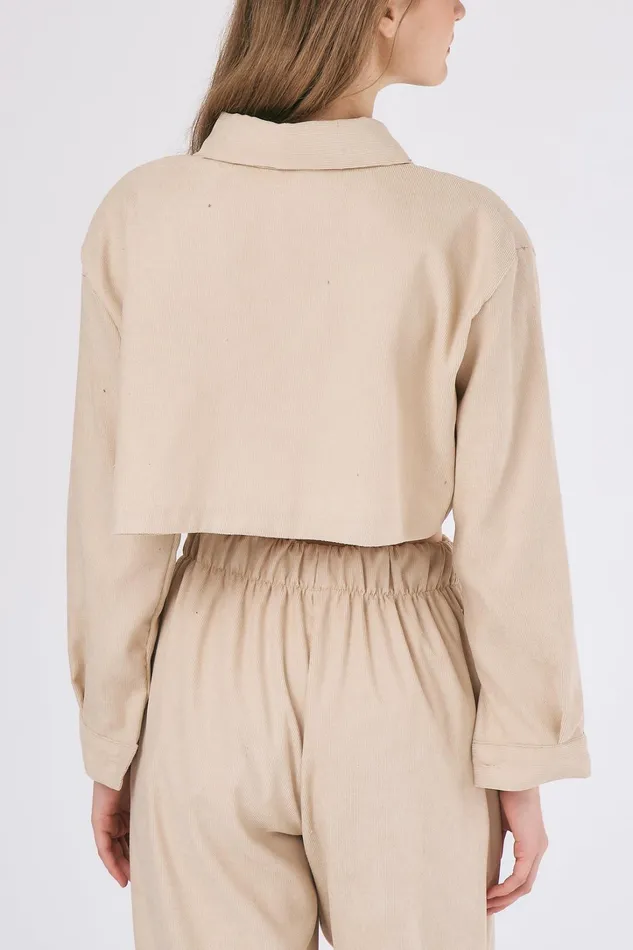 Storets Emery Cord Cropped JacketShirt Women Jackets and Coats Storets Emery Cord Cropped JacketShirt Women Jackets and Coats