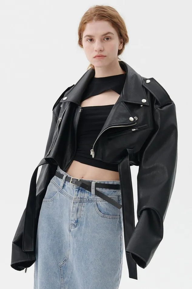 Storets Emma Cropped Rider Jacket Women Jackets and Coats