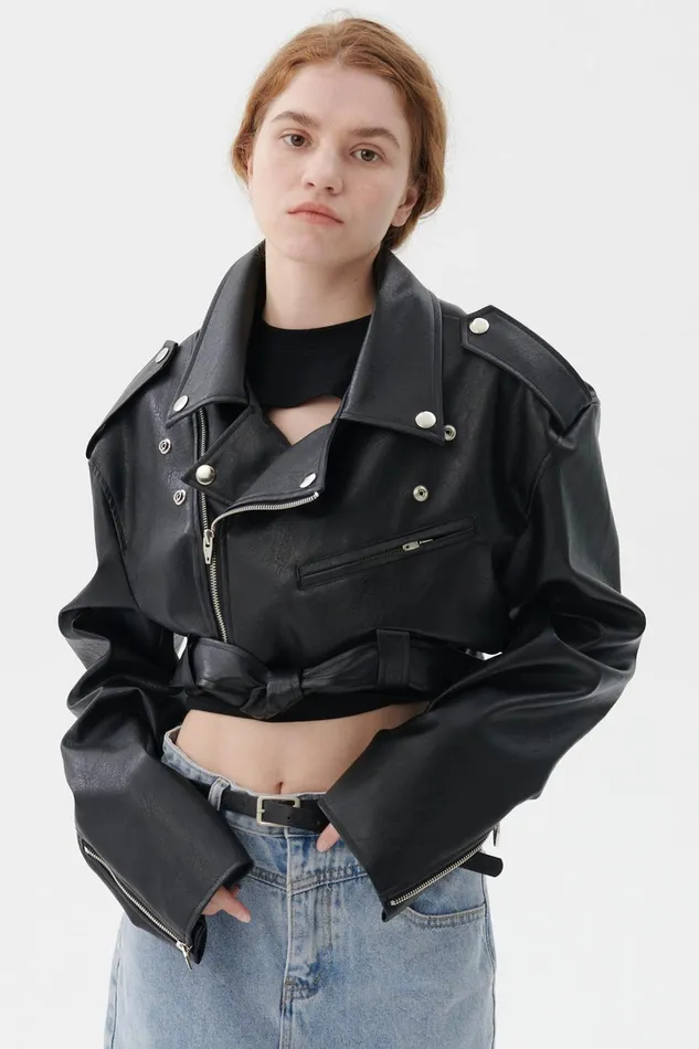 Storets Emma Cropped Rider Jacket Women Jackets and Coats
