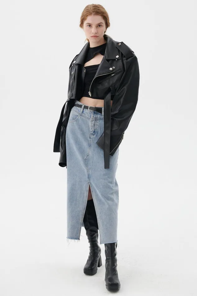 Storets Emma Cropped Rider Jacket Women Jackets and Coats