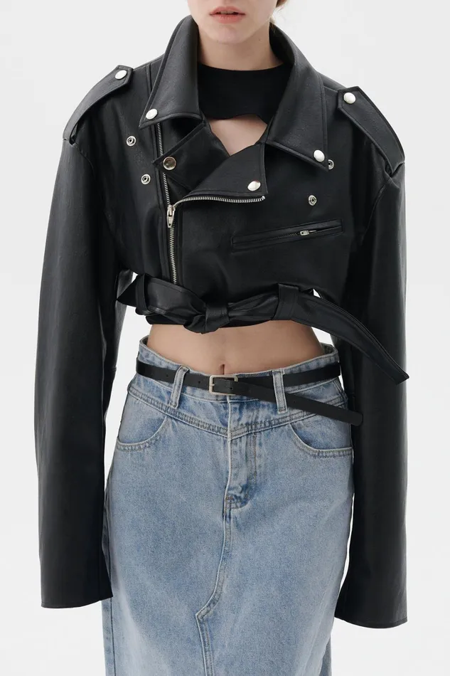 Storets Emma Cropped Rider Jacket Women Jackets and Coats