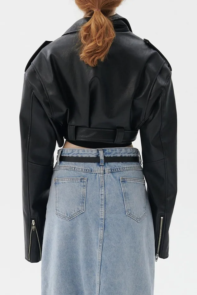 Storets Emma Cropped Rider Jacket Women Jackets and Coats