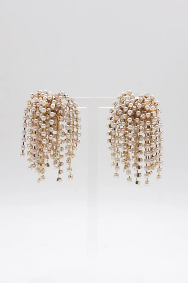 Storets Faux Pearl Stamens Earrings Women Jewelry