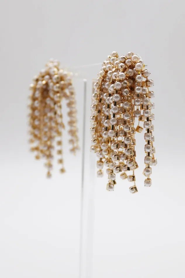 Storets Faux Pearl Stamens Earrings Women Jewelry