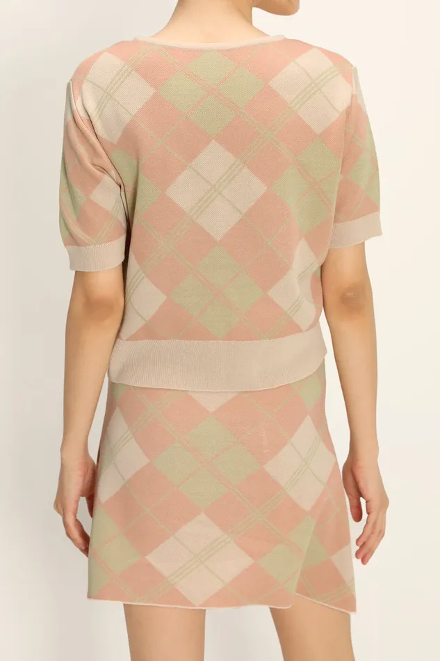 Storets Giana Argyle Knit Cardigan Women Cardigan