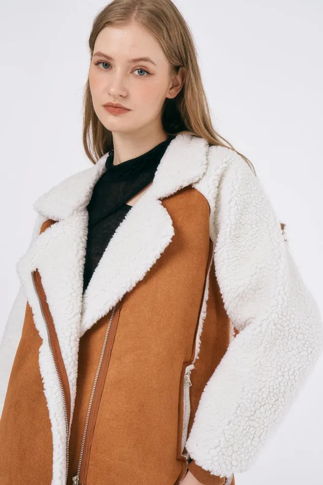 Storets Gianna Faux Shearling Jacket Women Jackets and Coats Storets Gianna Faux Shearling Jacket Women Jackets and Coats