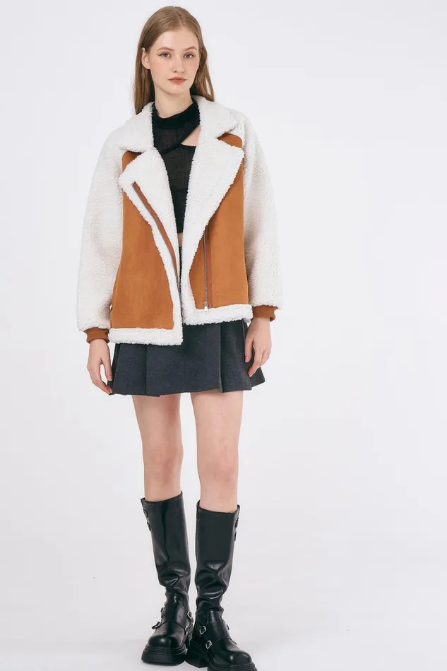 Storets Gianna Faux Shearling Jacket Women Jackets and Coats Storets Gianna Faux Shearling Jacket Women Jackets and Coats