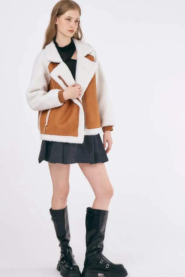 Storets Gianna Faux Shearling Jacket Women Jackets and Coats Storets Gianna Faux Shearling Jacket Women Jackets and Coats