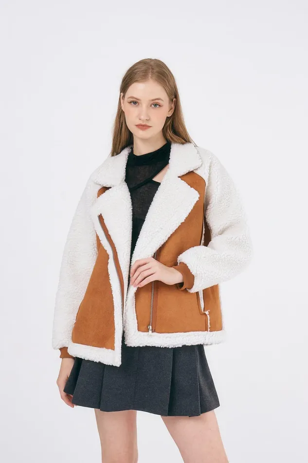 Storets Gianna Faux Shearling Jacket Women Jackets and Coats Storets Gianna Faux Shearling Jacket Women Jackets and Coats