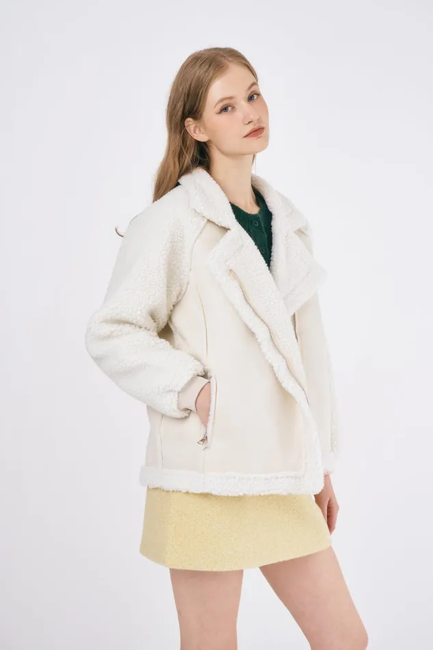 Storets Gianna Faux Shearling Jacket Women Jackets and Coats Storets Gianna Faux Shearling Jacket Women Jackets and Coats