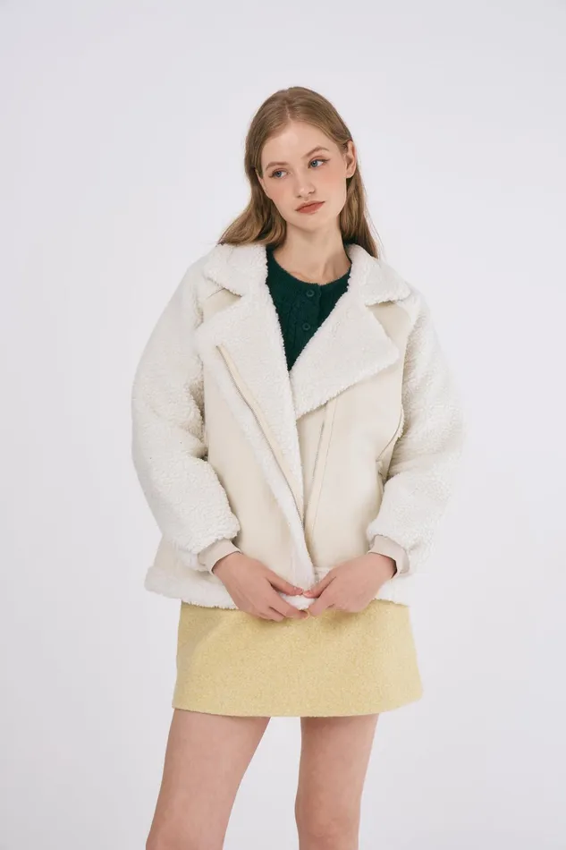 Storets Gianna Faux Shearling Jacket Women Jackets and Coats Storets Gianna Faux Shearling Jacket Women Jackets and Coats