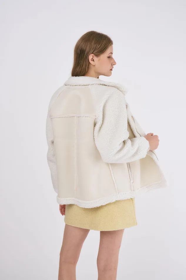 Storets Gianna Faux Shearling Jacket Women Jackets and Coats Storets Gianna Faux Shearling Jacket Women Jackets and Coats