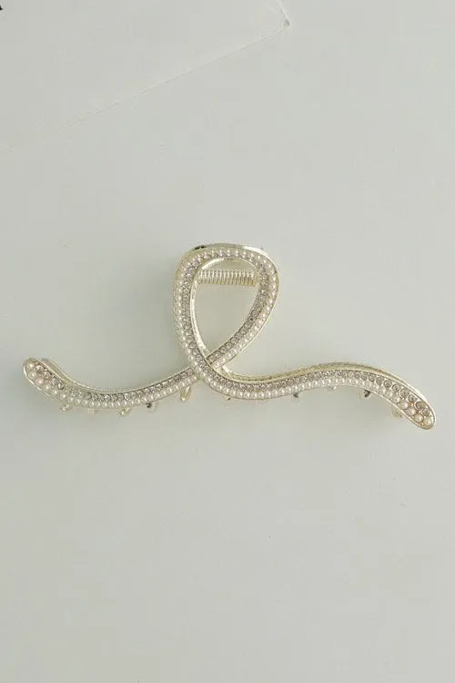 Storets Hair Claws w Faux PearlandStones Women HairandHats