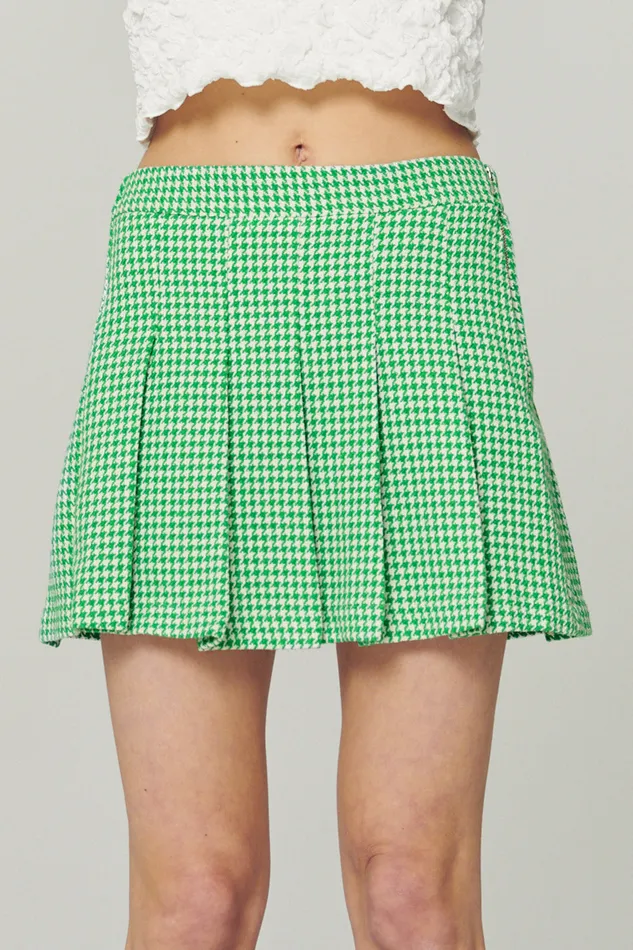 Storets Haley Houndstooth Pleated Skort Women Skirts