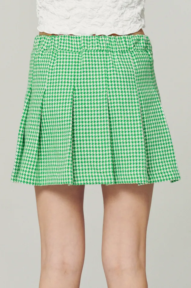 Storets Haley Houndstooth Pleated Skort Women Skirts