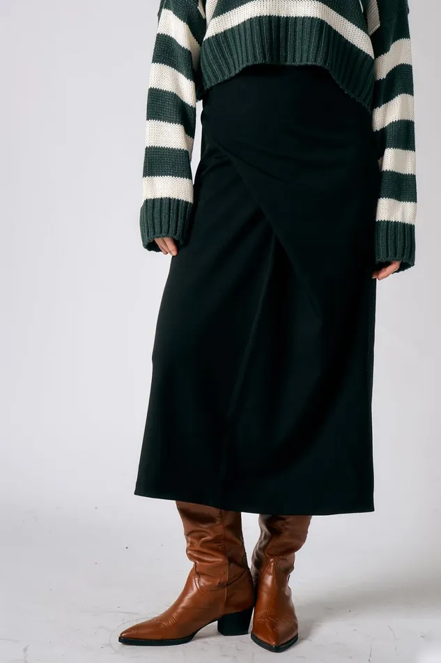 Storets Hazel Wrap Effect Skirt Women Skirts Storets Hazel Wrap Effect Skirt Women Skirts
