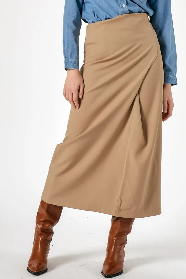 Storets Hazel Wrap Effect Skirt Women Skirts Storets Hazel Wrap Effect Skirt Women Skirts