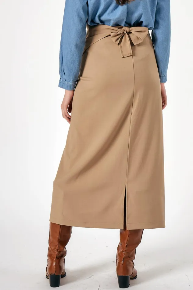 Storets Hazel Wrap Effect Skirt Women Skirts Storets Hazel Wrap Effect Skirt Women Skirts